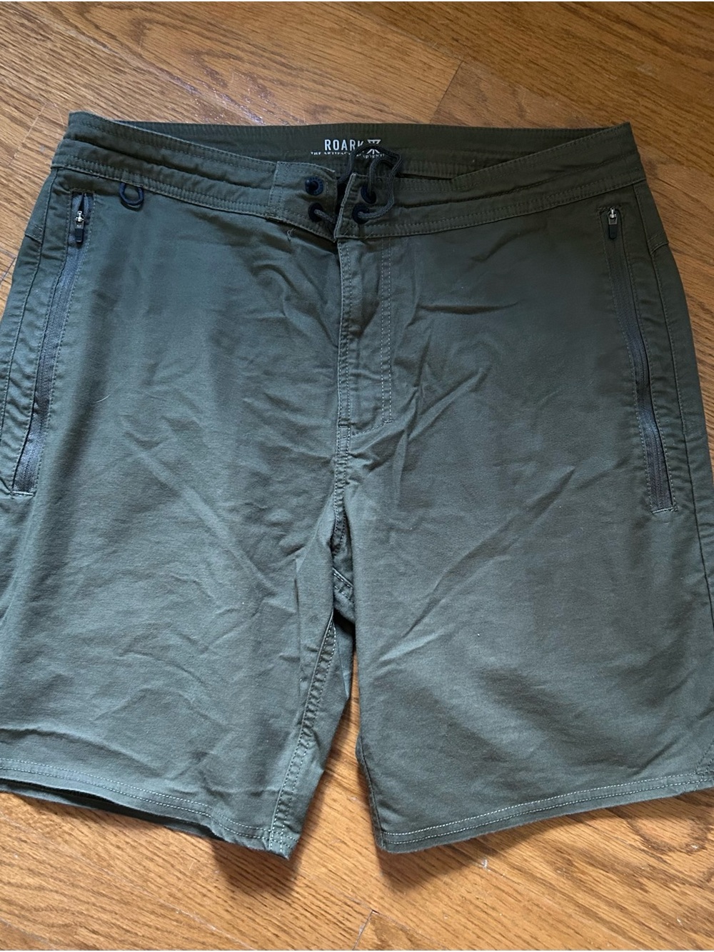 Roark Men's Olive Green Swim Hybrids with Zippered Pockets